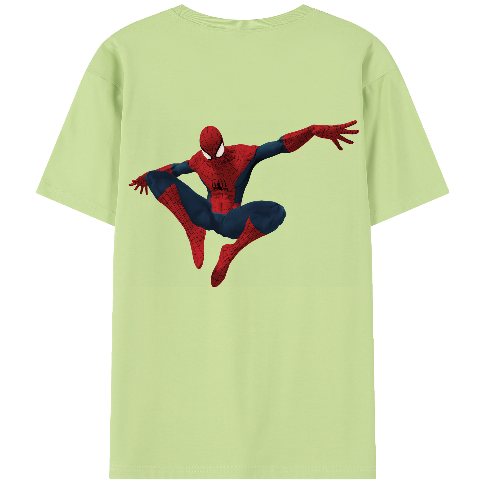 （画像用） Spider Man スパイダーマン 綿100％半袖Tシャツ（背面プリント）